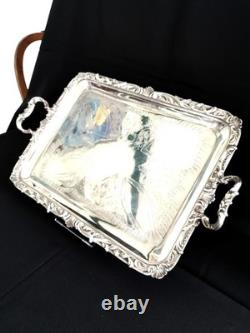 Ercuis Large Silver-Plated Bronze Tray Circa 1880 Excellent Condition