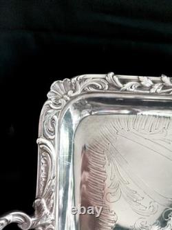 Ercuis Large Silver-Plated Bronze Tray Circa 1880 Excellent Condition