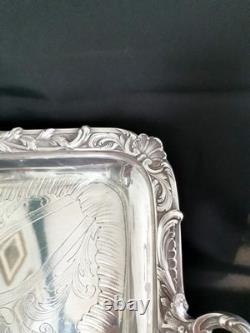Ercuis Large Silver-Plated Bronze Tray Circa 1880 Excellent Condition