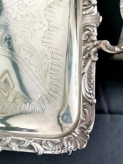 Ercuis Large Silver-Plated Bronze Tray Circa 1880 Excellent Condition