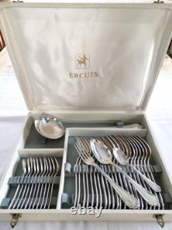 Ercuis Sully Silver Plated Cutlery Set In Perfect Condition 37 Pieces