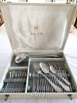 Ercuis Sully Silver Plated Cutlery Set In Perfect Condition 37 Pieces