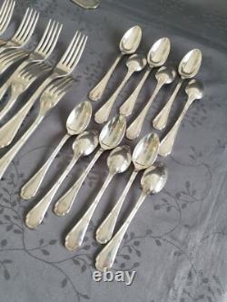 Ercuis Trianon Cutlery Set 37 Pieces Silver Plated Excellent Condition