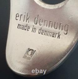 Erik dennung Silver Overlay Pewter Modernist Unusual Cuff Bracelet Size Average