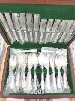 Excellent Dubarry Unused Sheffield Silver Plate Cutlery Set Cased