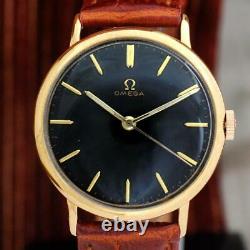 Excellent Omega 1964' Gold Plated Manual Wind Original Vintage Gents Watch