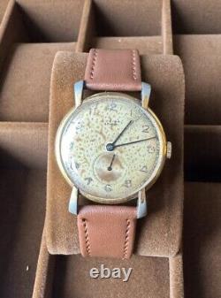 Excellent WW2 Era Lusina Geneve Suisse Made Vintage Gents Watch With Patina