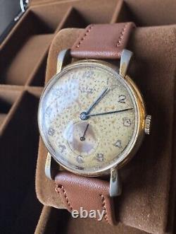 Excellent WW2 Era Lusina Geneve Suisse Made Vintage Gents Watch With Patina