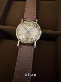 Excellent WW2 Era Lusina Geneve Suisse Made Vintage Gents Watch With Patina