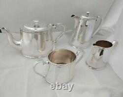 Exceptional Original ART DECO Hotelware Tea Set FAB Quality Heavy Silver Plate