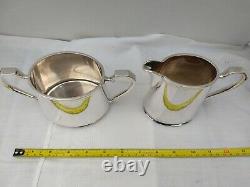 Exceptional Original ART DECO Hotelware Tea Set FAB Quality Heavy Silver Plate