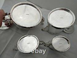 Exceptional Original ART DECO Hotelware Tea Set FAB Quality Heavy Silver Plate