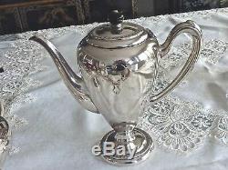 Exquisite Art Deco Triple Plated Tea Coffee Set & Tray Sir Bennett England C 193