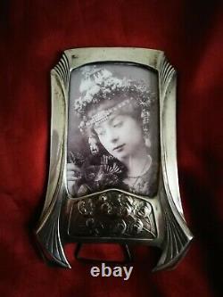 Exquisite Art Nouveau, Secessionist Rare Original Silver Pl. Picture/photoframe