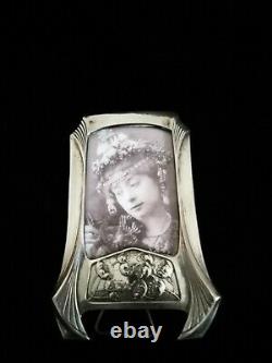 Exquisite Art Nouveau, Secessionist Rare Original Silver Pl. Picture/photoframe