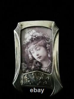 Exquisite Art Nouveau, Secessionist Rare Original Silver Pl. Picture/photoframe