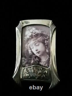 Exquisite Art Nouveau, Secessionist Rare Original Silver Pl. Picture/photoframe