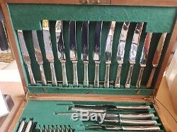 Extensive canteen of Silver plated cutlery in original fitted wooden case