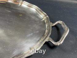 Extra Large Louis XV Silver Plated Service Tray With Handles