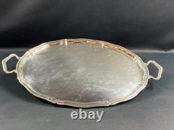 Extra Large Louis XV Silver Plated Service Tray With Handles