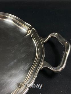 Extra Large Louis XV Silver Plated Service Tray With Handles