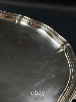 Extra Large Louis XV Silver Plated Service Tray With Handles Extra Large Louis XV Silver Plated Service Tray With Handles