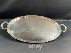 Extra Large Louis XV Silver Plated Service Tray With Handles