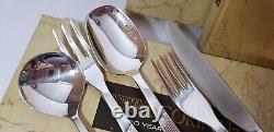 FAB MID CENTURY VINERS 60 piece CUTLERY SET FOR 12 KNIVES FORKS SPOONS BOXED