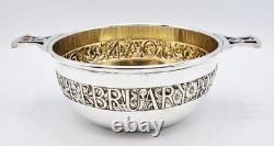 FINE ARTS & CRAFTS SILVER PLATED CHRISTENING QUAICH c1927 MANNER OF AE JONES