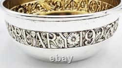 FINE ARTS & CRAFTS SILVER PLATED CHRISTENING QUAICH c1927 MANNER OF AE JONES