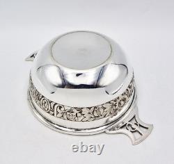 FINE ARTS & CRAFTS SILVER PLATED CHRISTENING QUAICH c1927 MANNER OF AE JONES