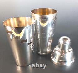 FINE ORIGINAL ART DECO'DIAL-a-DRINK' SILVER-PLATED COCKTAIL SHAKER