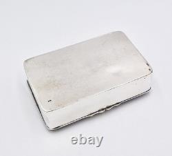 FINE VICTORIAN SILVER PLATED ELECTROTYPE TOPPED SNUFF BOX c1870