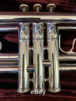 F. Besson MEHA Trumpet 1980s Kanstul with Original Case SILVER PLATED