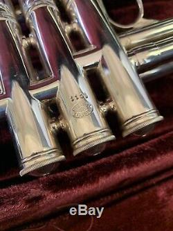 F. Besson MEHA Trumpet 1980s Kanstul with Original Case SILVER PLATED