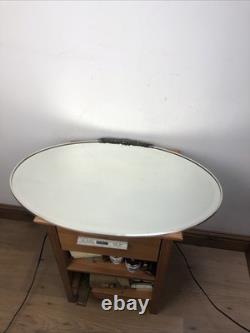 Fabulous 1920's Art Deco Nickel Plated Brass Framed Crested Bevelled Mirror