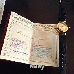 Fantastic Vintage Le Must De Cartier Vermeil Watch Original Bag, Box & Paperwork