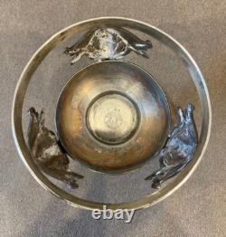 Figural Silver Plate Celery Original Frosted Cut Insert Meriden #19