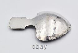 Fine ARTS & CRAFTS HAMMERED SILVER PLATE CADDY SPOON c1910