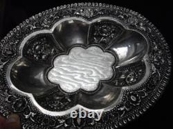 Fine Antique Asian Islamic Indian Silver Plate Tazza Dish Tray Bowl India 650 gr