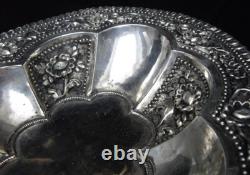 Fine Antique Asian Islamic Indian Silver Plate Tazza Dish Tray Bowl India 650 gr