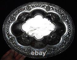 Fine Antique Asian Islamic Indian Silver Plate Tazza Dish Tray Bowl India 650 gr