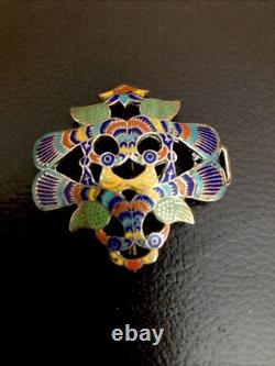 Fine Art Deco Enamel Chinese Silver Plated Buckle