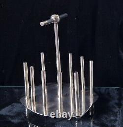 Fine Dr Christopher Dresser Design Silver Plated Toast Rack Oval Base 20th C