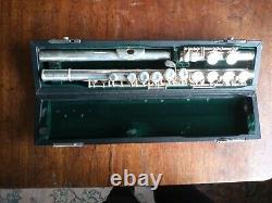 Flute pearl flute silver plated split e beautiful sound in original case pf 501
