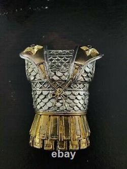 Franklin Mint GREEK SPARTAN 480 B. C. Armour Hand Cast Pewter 24k Gold Accents