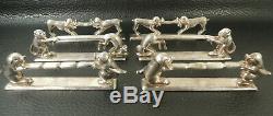 French Art Deco Silver Plated Animal knife rests 6pcs-rare c. 1920s