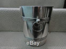French Art Deco Wine Cooler/bucket Made Circa 1930 By Maker Welner-silver Plate