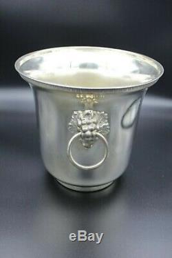 French Champagne Veuve Clicquot Signature Silver Plated Bucket / Cooler