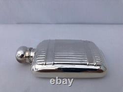 French Christofle Plated Silver Whisky Flask in original Box, model ARIA, new